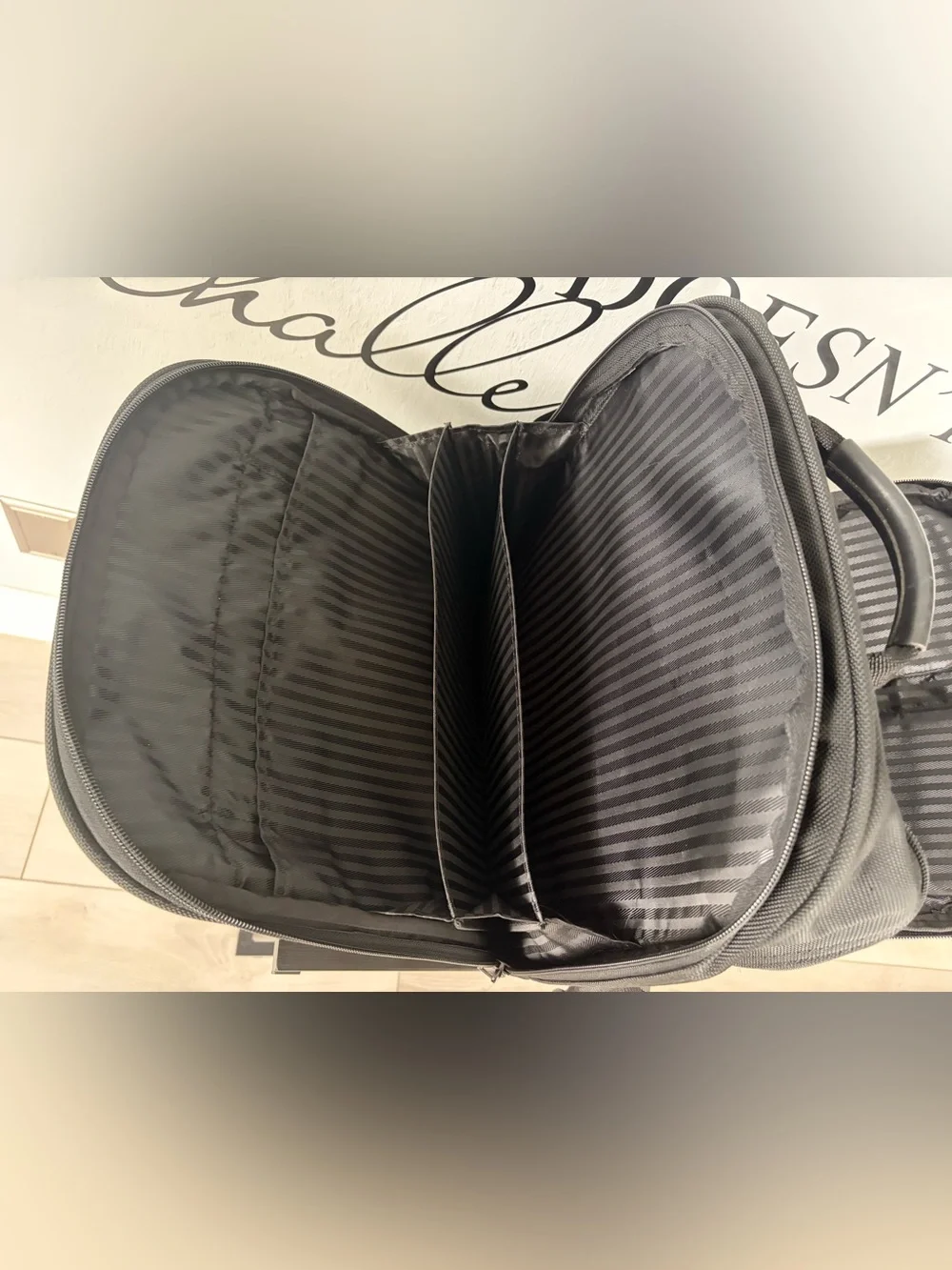 EUC Tumi Alpha Black Ballistic Nylon Travel Business Laptop Work Backpack